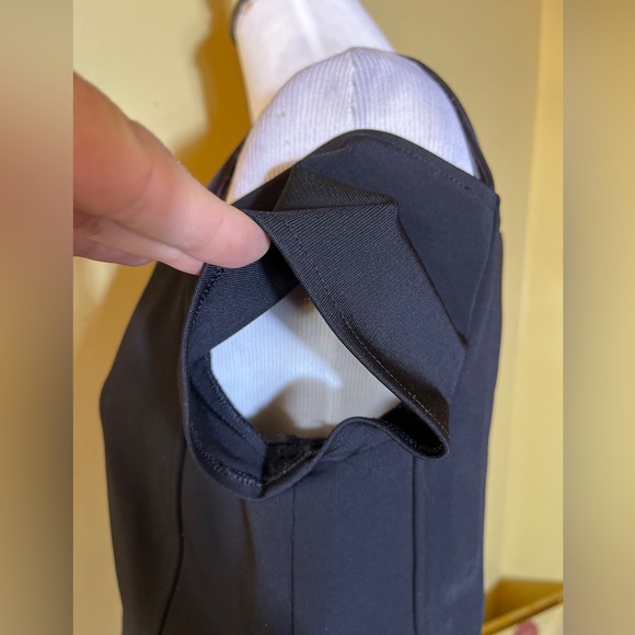 LAFAYETTE 148 Size 8 LBD Black Dress Slim Control Stretch Mesh Peek-a-Boo Sexy - Picture 10 of 16